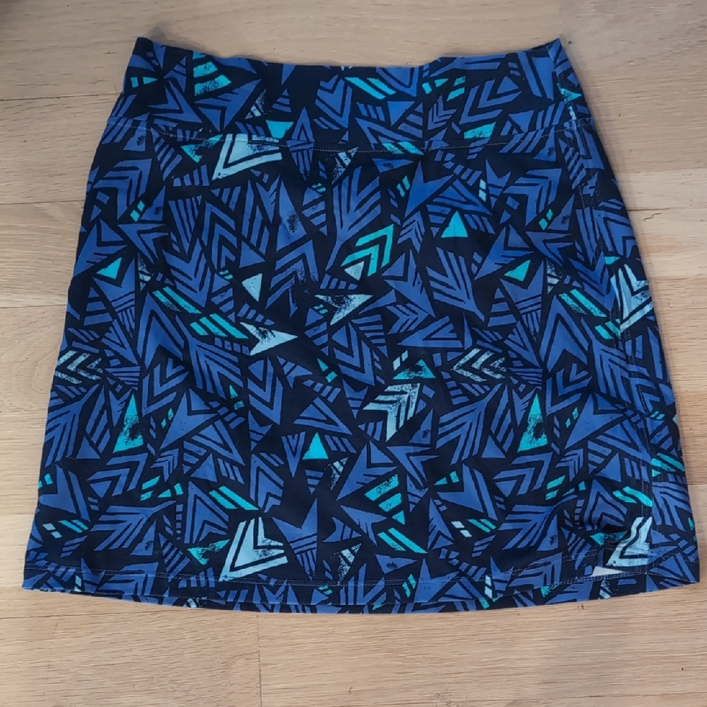 Patagonia Geometric Blue and Green Women's Skirt